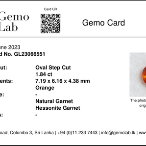 1.84ct, Hessonite Garnet, ヘソナイトガーネット